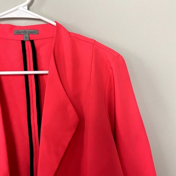 Charlotte Russe bright neon pink blazer business casual style women size L - Picture 2 of 6